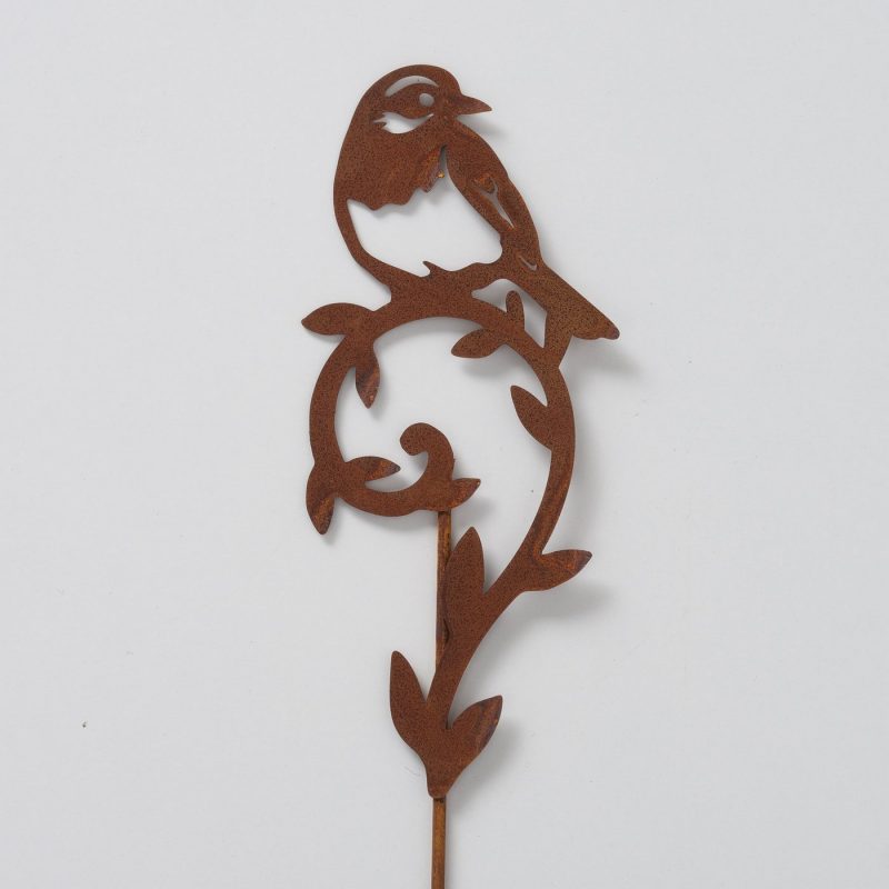 Pic Décoratif "Teta" Oiseau en Métal Rouillé 2 Modèles au Choix H.36cm – Image 2