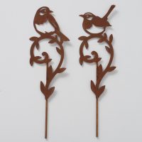 Pic Décoratif "Teta" Oiseau en Métal Rouillé 2 Modèles au Choix H.36cm – Image 4