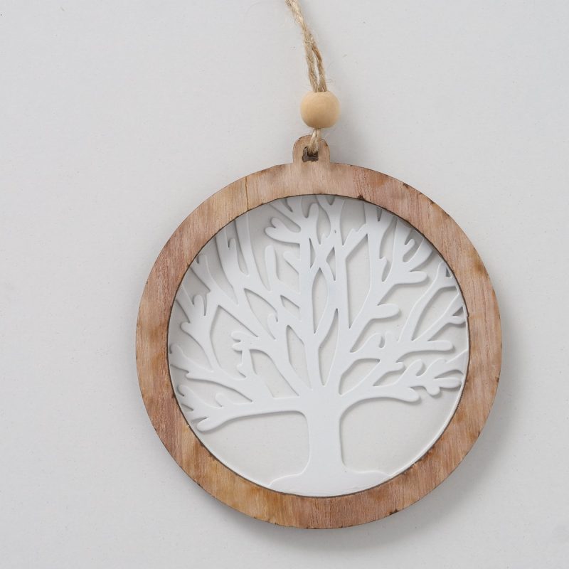 Pendentif "Leaf" Arbre de Vie Rond 10x11cm – Image 7