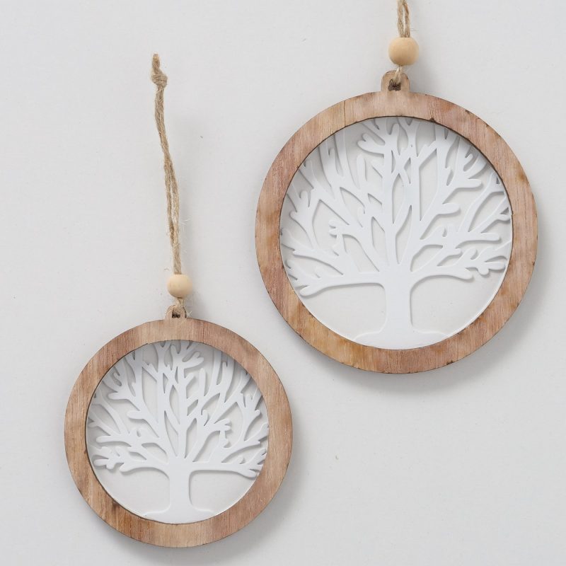 Pendentif "Leaf" Arbre de Vie Rond 10x11cm – Image 3