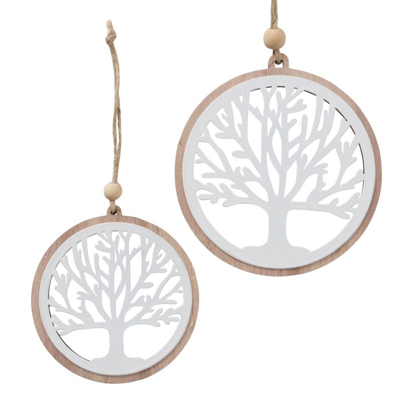 Pendentif "Leaf" Arbre de Vie Rond 10x11cm – Image 2