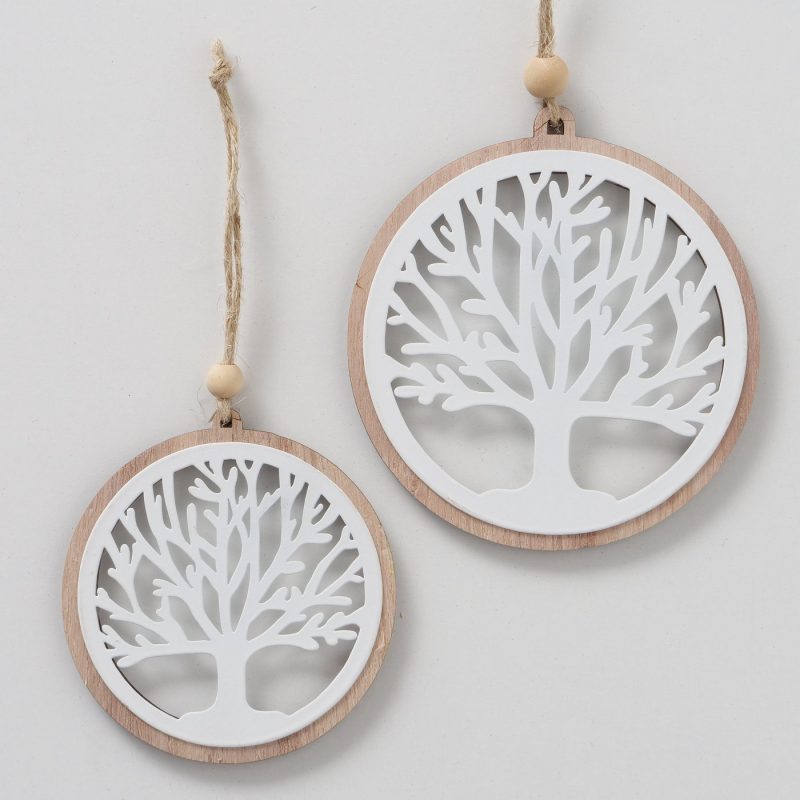 Pendentif "Leaf" Arbre de Vie Rond 10x11cm – Image 4