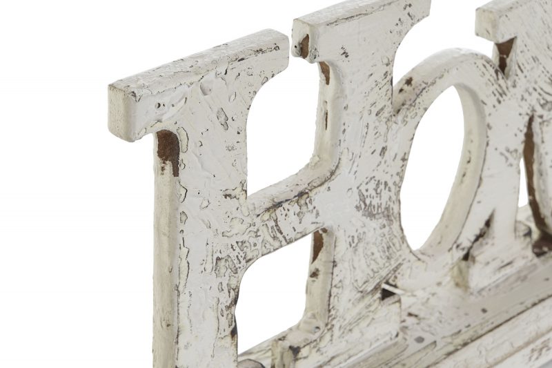 Lettrage "Home" à Poser en Bois Vieilli Blanc 51x8x20cm – Image 2