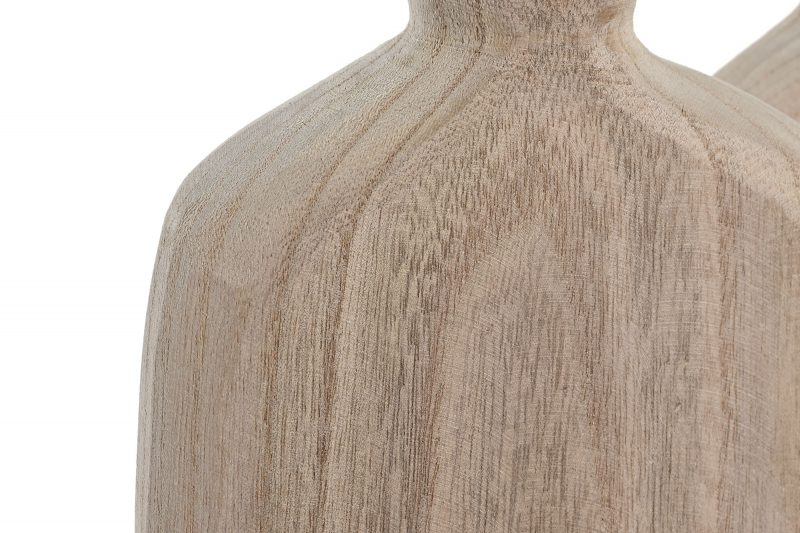 Vase en Bois Paulownia Naturel 2 Modèles au Choix 16x5x22cm – Image 3