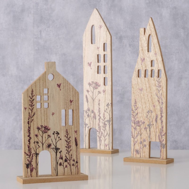 Maison Décorative "Kamina" à Poser, en Bois Décor Champêtre H.37cm – Image 2