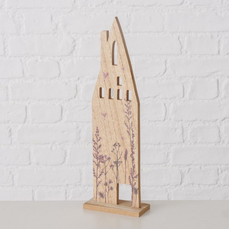 Maison Décorative "Kamina" à Poser, en Bois Décor Champêtre H.37cm