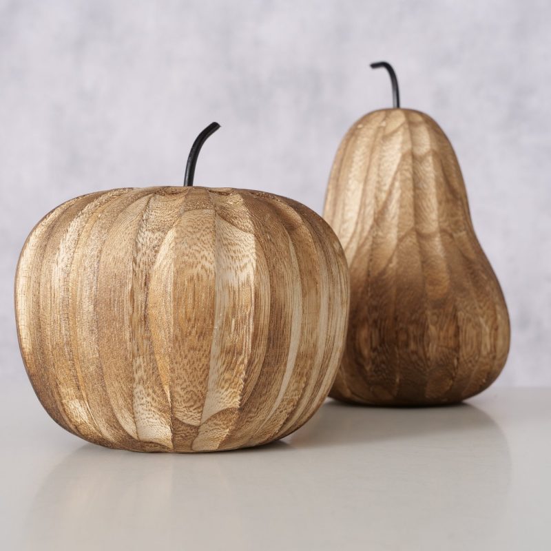 Pomme "Argon" en Pin Rouge H.14cm – Image 2