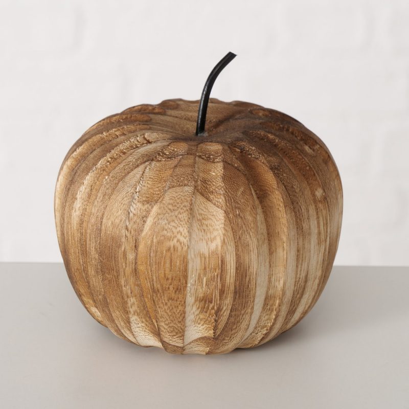 Pomme "Argon" en Pin Rouge H.14cm