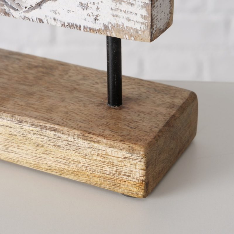 Objet Décoratif "Rihanna" à Poser en Bois de Manguier et Métal, 2 Modèles au Choix H.20cm – Image 3