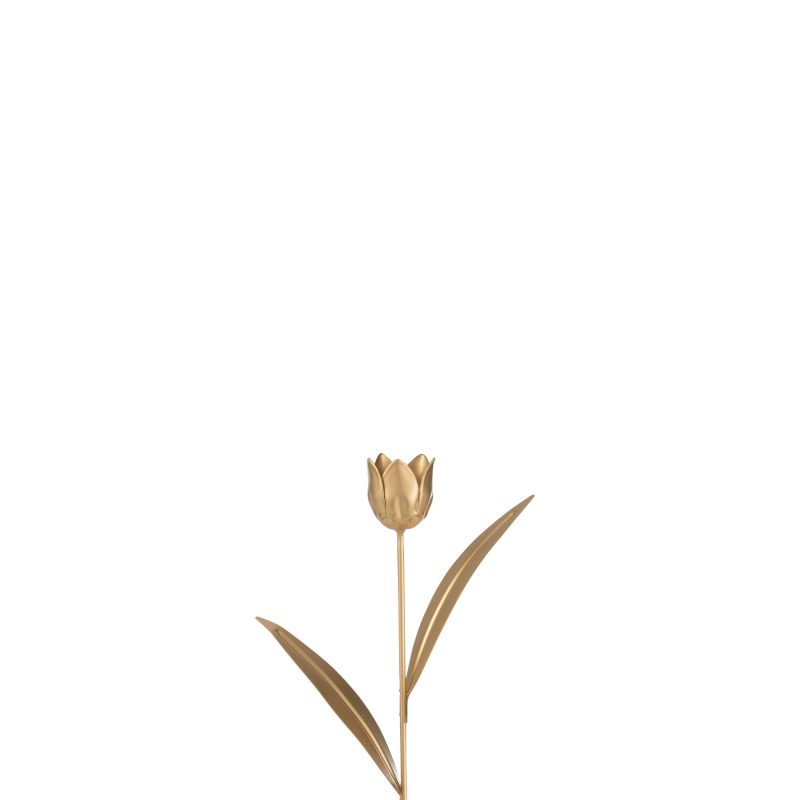 Tulipe en Métal Doré 8x4x30cm
