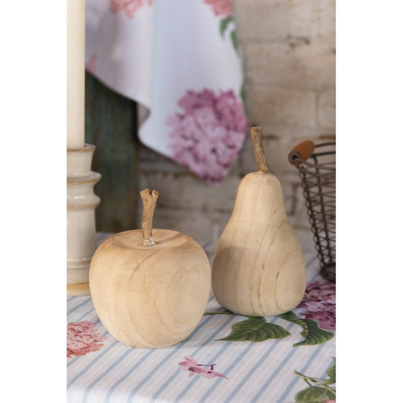 Pomme en Bois Naturel 12x12x14 cm – Image 3