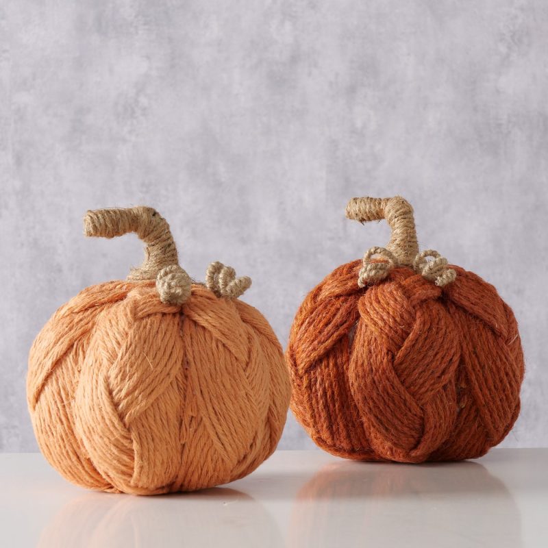 Courge "Narin" en Jute et Laine, 2 Coloris au Choix, H.20cm