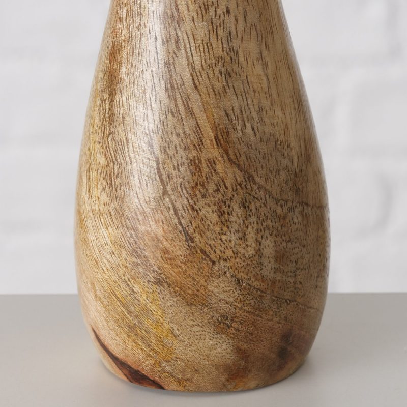 Champignon "Flying" en Manguier, Chapeau Rouge à Pois Blanc, H.19cm – Image 3
