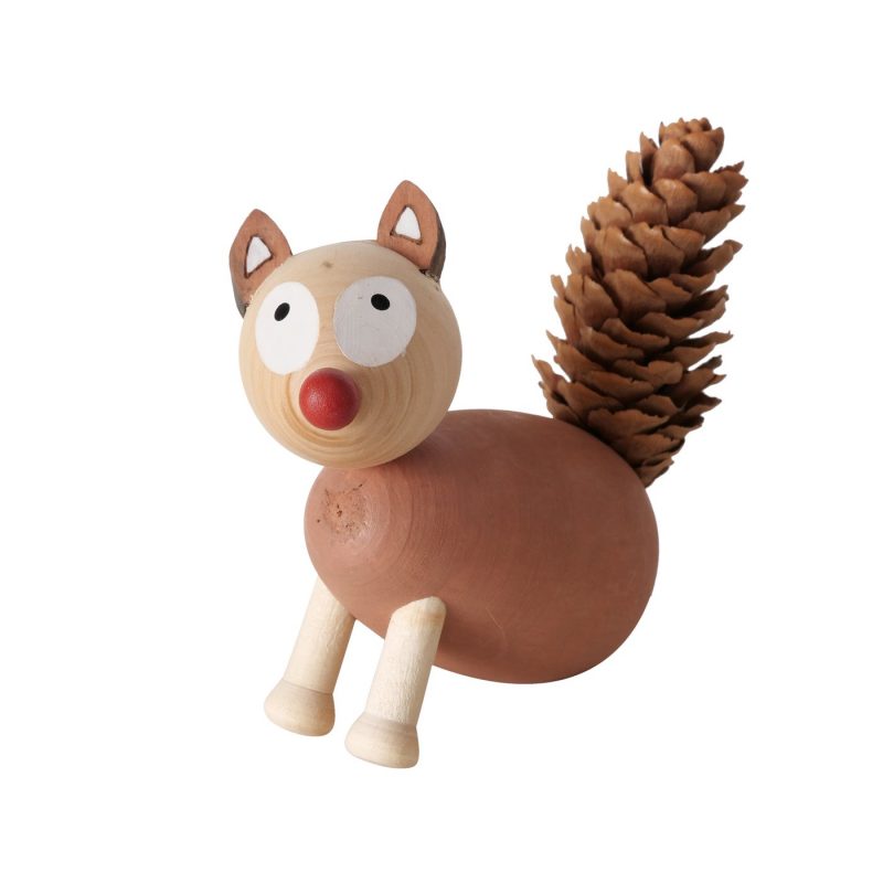 Renard "Kettu" en Bois et Pomme de Pin, 3 Coloris au Choix, H.9cm – Image 7