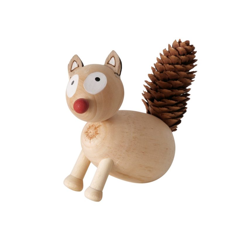 Renard "Kettu" en Bois et Pomme de Pin, 3 Coloris au Choix, H.9cm – Image 8