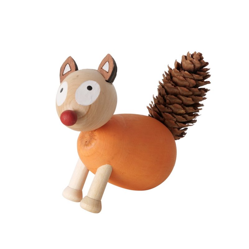 Renard "Kettu" en Bois et Pomme de Pin, 3 Coloris au Choix, H.9cm – Image 9