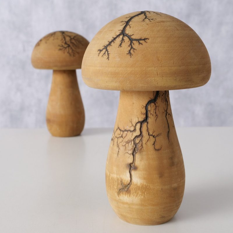 Champignon "Tietje" en Bois Rustik, H.12cm