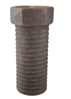 Vase "Vis" en Céramique Marron Antique 22x11x11cm