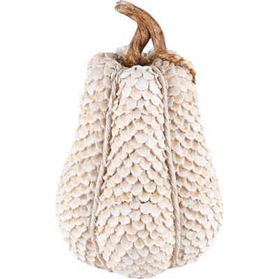 Courge, blanc/marron, Résine, 14x14x21cm