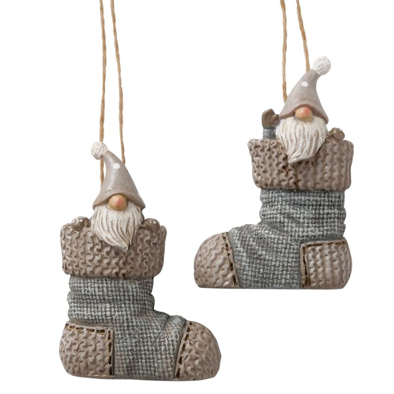 Pendentif "Socky" Chaussette Lutin, en Résine, 2 Modèles au Choix, 8x5cm