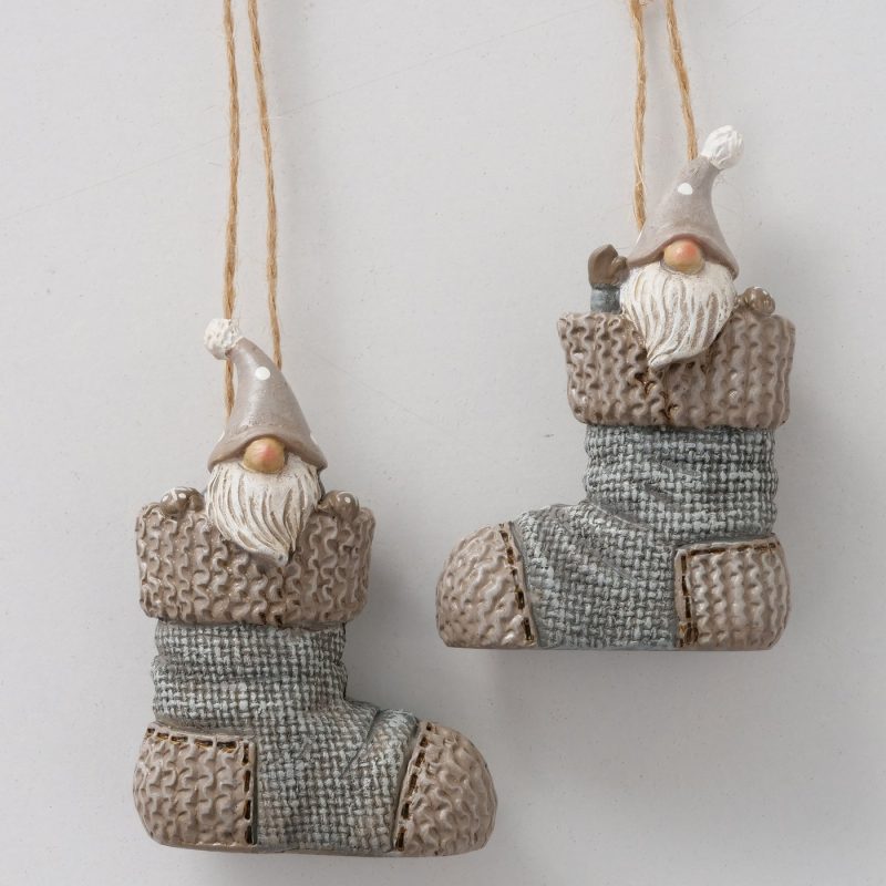 Pendentif "Socky" Chaussette Lutin, en Résine, 2 Modèles au Choix, 8x5cm – Image 3