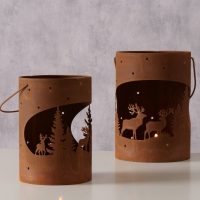 Lanterne "Remus" en Métal Rouillé, H.20cm – Image 5