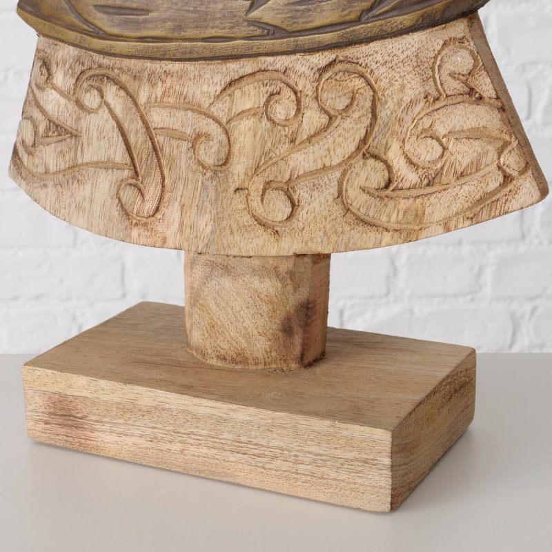 Arbre de Noël "Relica" en Bois de Manguier 2 Nuances Sculptés, H.65,5cm – Image 6