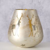 Photophore "Bruce" en Verre Laqué H.16cm