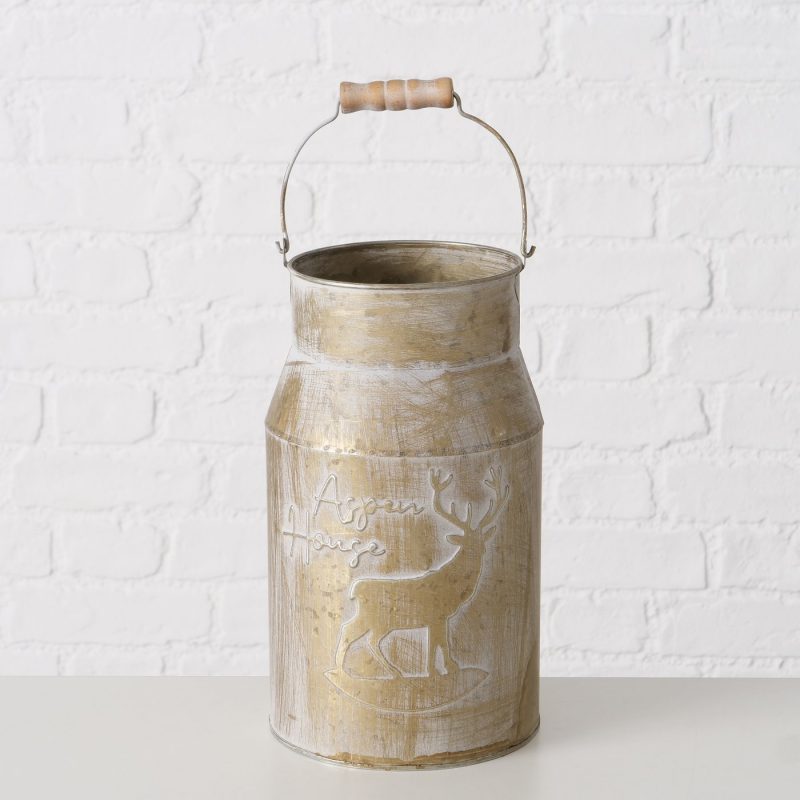 Pot à Lait Décoratif "Forestis" en Zinc Patiné, H.26cm – Image 7