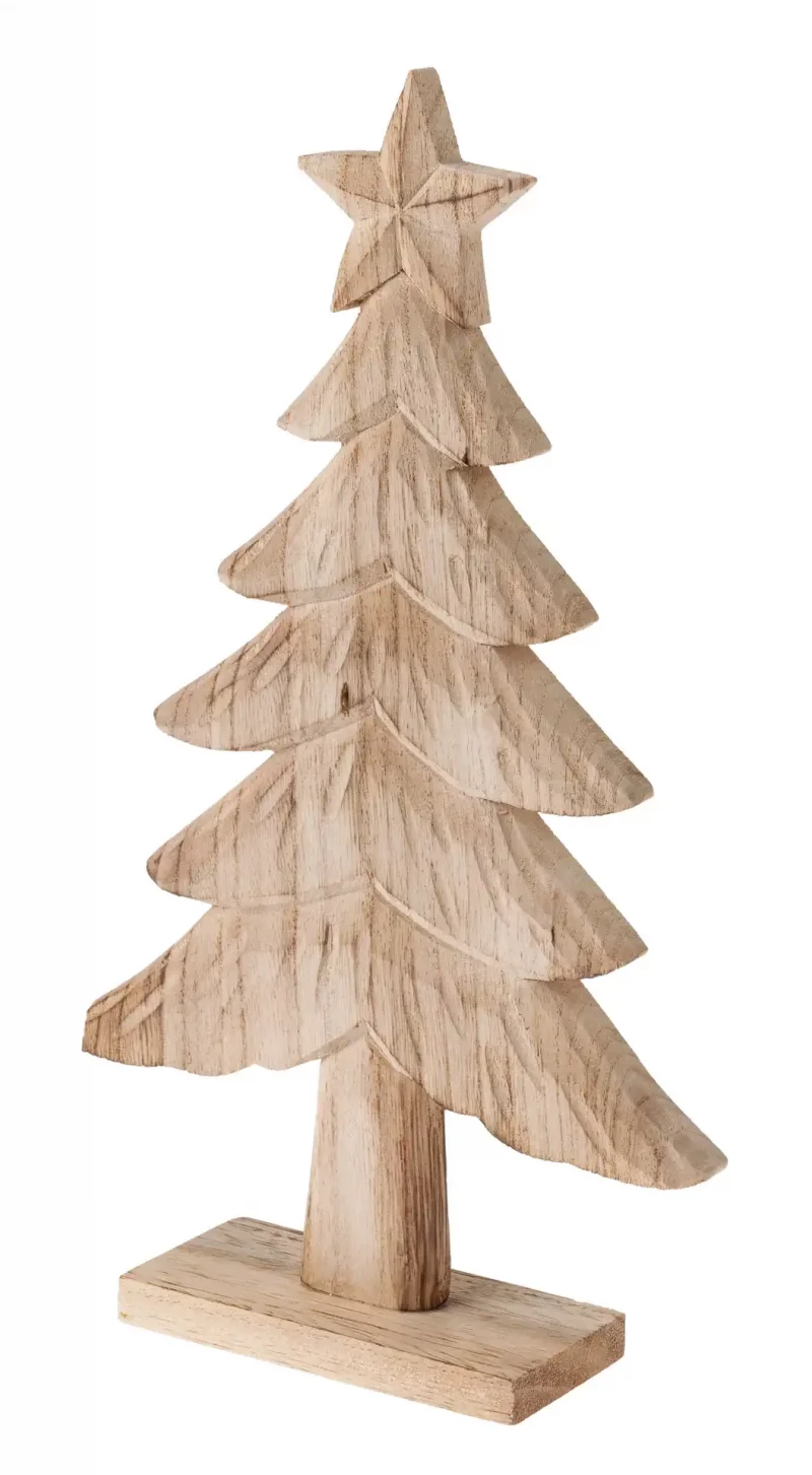 Coeur en Bois avec Étoile 15cm