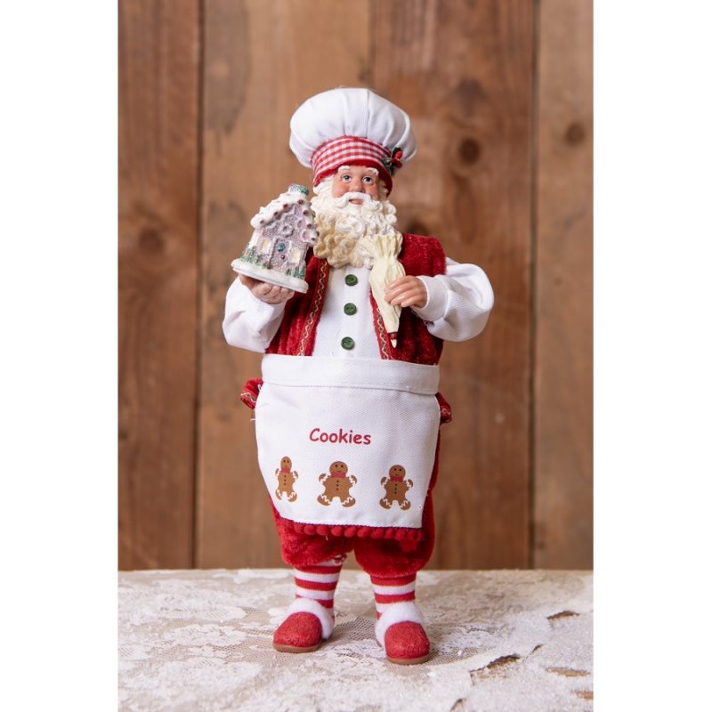 Père-Noël Décoratif "Pâtissier" 16x8x28cm – Image 2