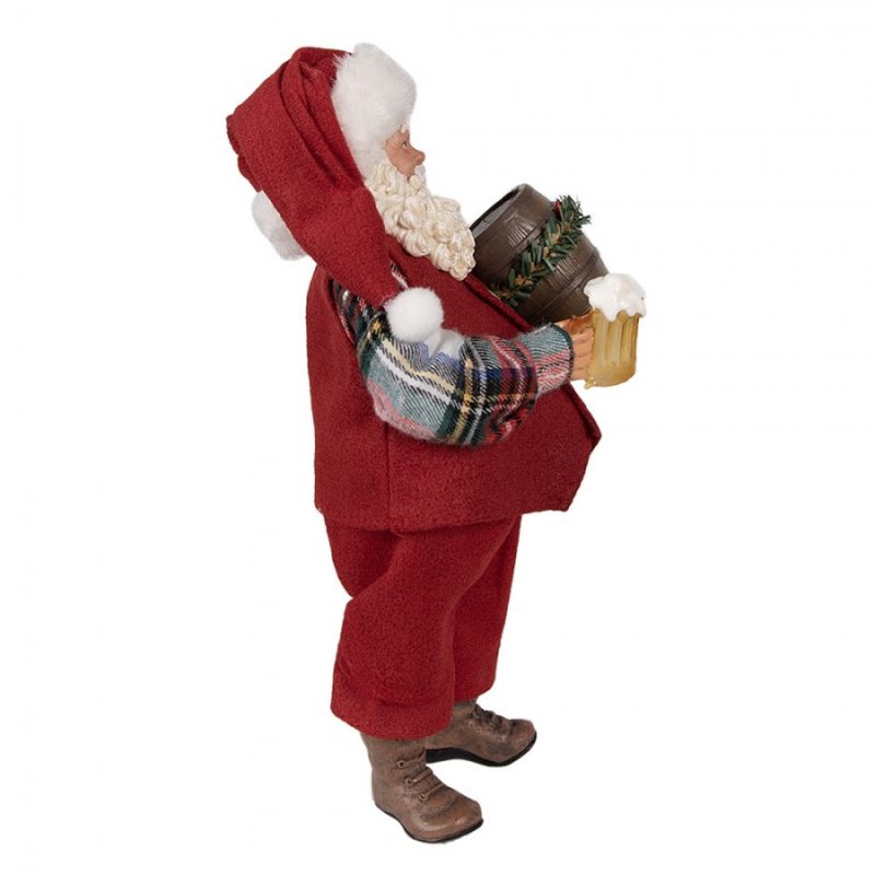 Père Noël Décoratif "Buveur de Bière", 16x8x28cm – Image 4