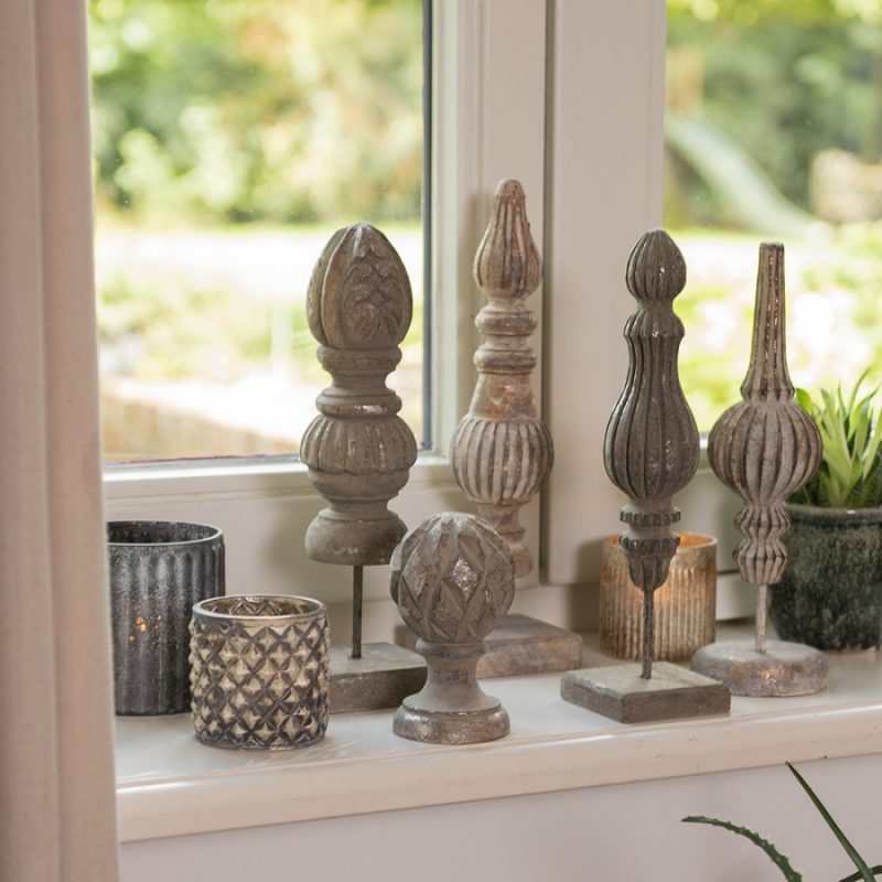 Ornement Décoratif Gris Antique 7x13cm – Image 3
