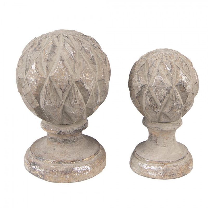 Ornement Décoratif Gris Antique 7x13cm – Image 2