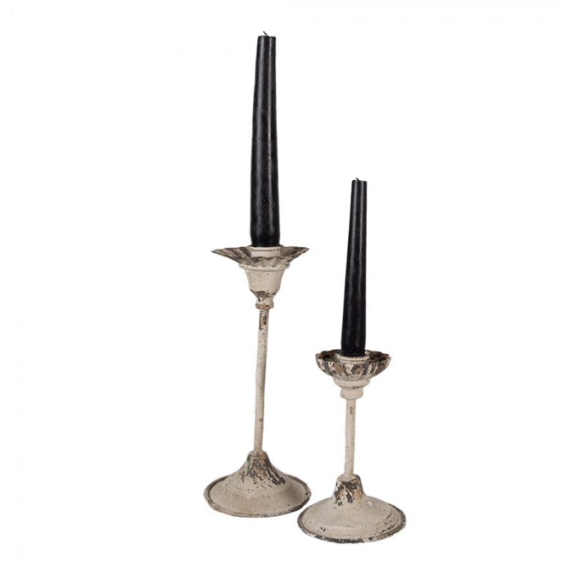 Chandelier en Métal Beige Antique 11x27cm – Image 2