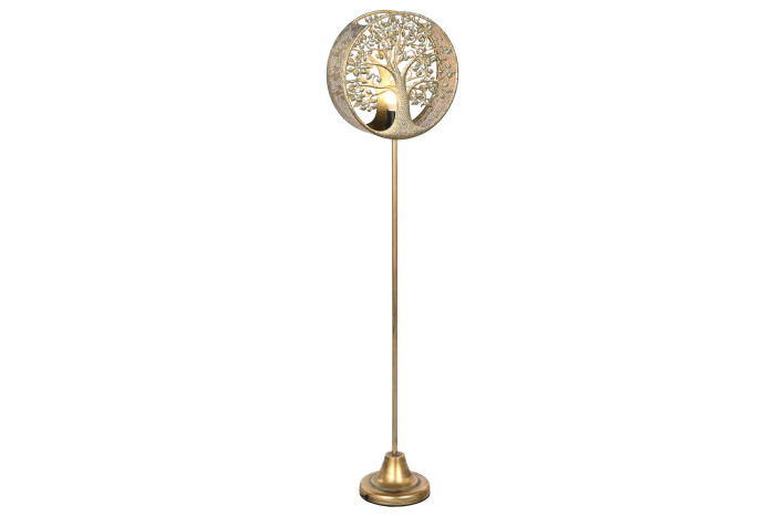 Lampadaire Arbre de Vie en Métal Doré 30x18,5x56cm