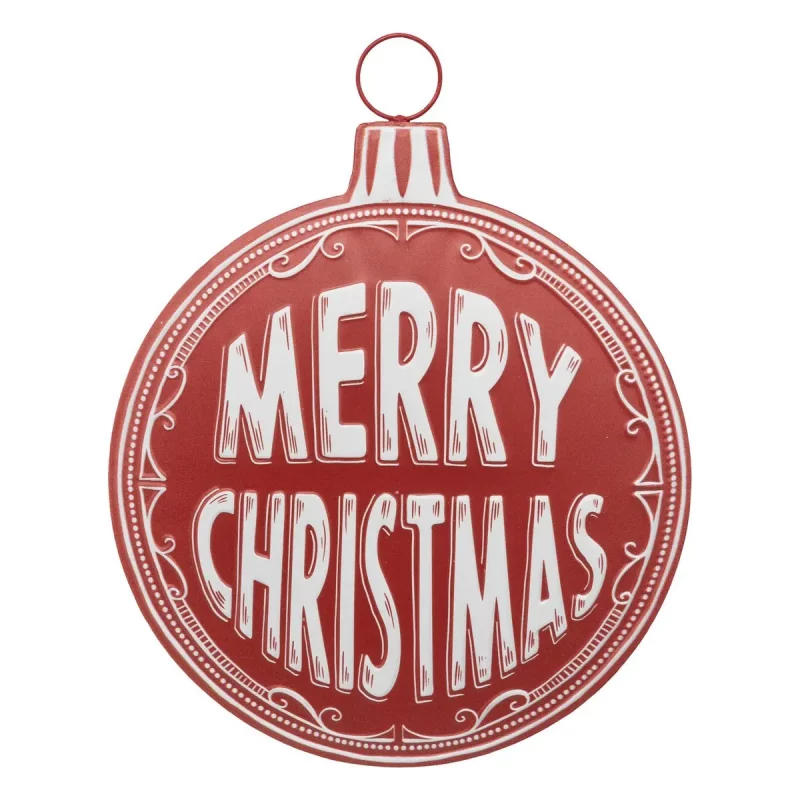 Pendentif Boule de Noël "Merry Xmas" en Métal H.50cm