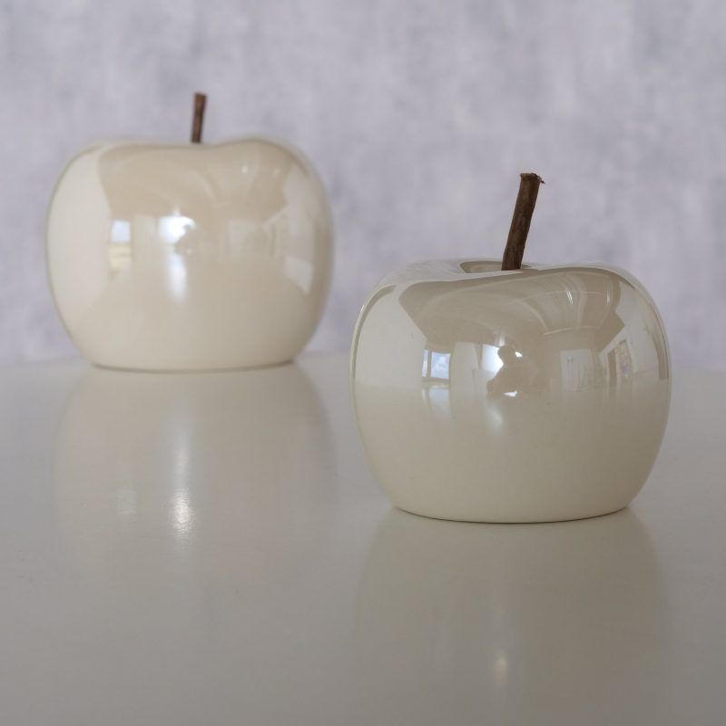 Pomme "Perly" en Dolomite Blanc, H.6,5cm – Image 5