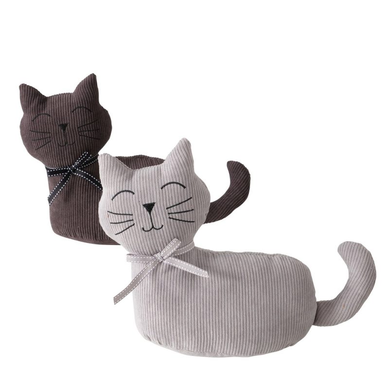 Bloc-Porte Chat "Fido", Sable et Polyester, 2 Coloris au Choix, 11x25cm – Image 3