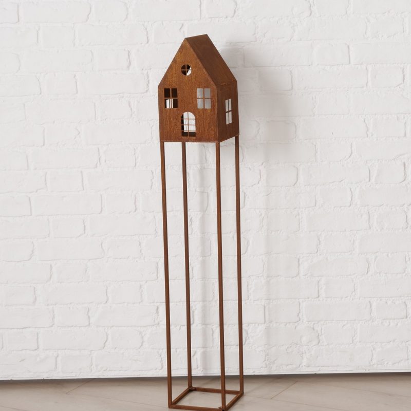 Nichoir d'Oiseaux "Jago", à Piquer ou à Poser, en Métal Rouillé, H.110,5cm – Image 4