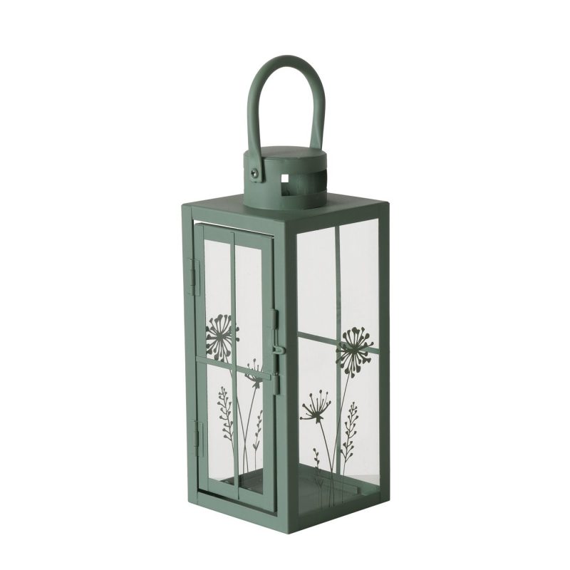 Lanterne "Yves", en Métal Vert d'Eau, 10xH.25cm