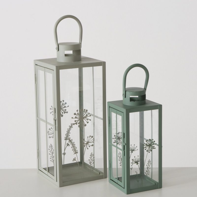 Lanterne "Yves", en Métal Vert d'Eau, 10xH.25cm – Image 4