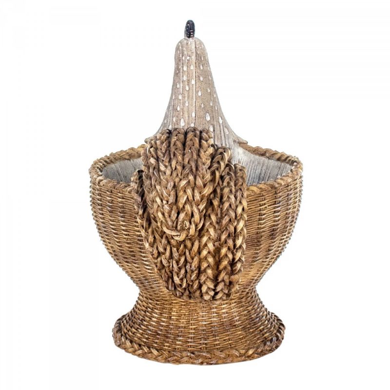 Panier Coq en Résine Décorée, 30x18x25,5cm – Image 3