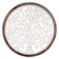 Cercle Arbre de Vie Mural en Bois, ø85 x 3cm – Image 2