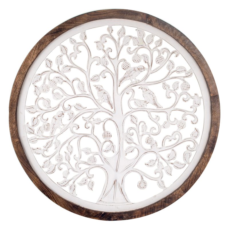 Cercle Arbre de Vie Mural en Bois, ø85 x 3cm – Image 2