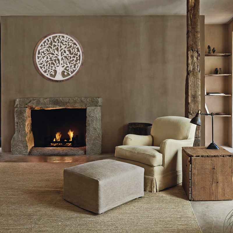 Cercle Arbre de Vie Mural en Bois, ø85 x 3cm – Image 3