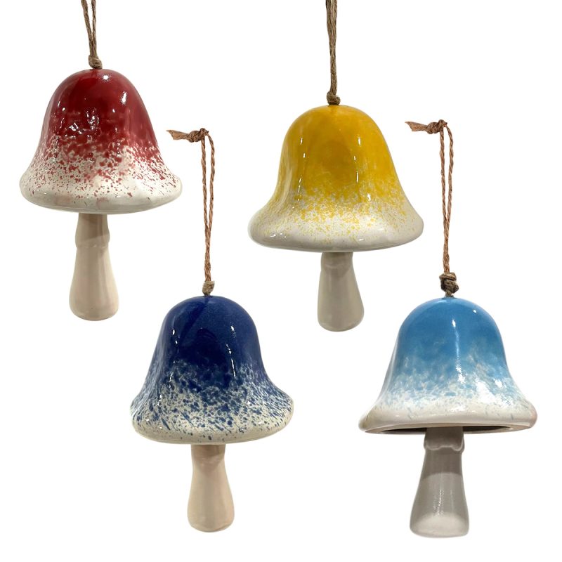 Pendentif Champignon en Résine, 4 Couleurs au Choix, 11x11x20cm