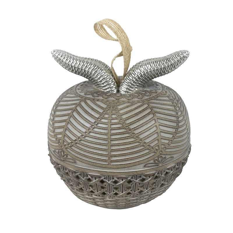 Pomme en Résine Décorée, 13x13x14cm