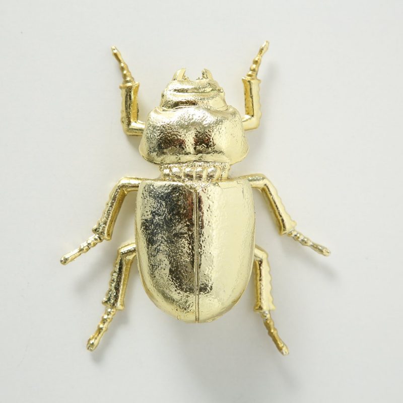 Figurine "Camy" 3 Modèles de Coléoptère au Choix, en Résine Dorée, 3,5x9x11cm – Image 6