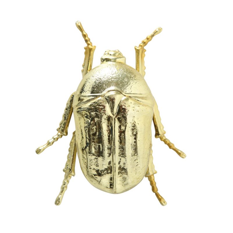 Figurine "Camy" 3 Modèles de Coléoptère au Choix, en Résine Dorée, 3,5x9x11cm – Image 2